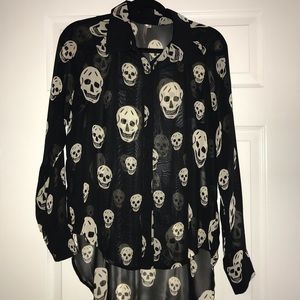 Black Skull Blouse